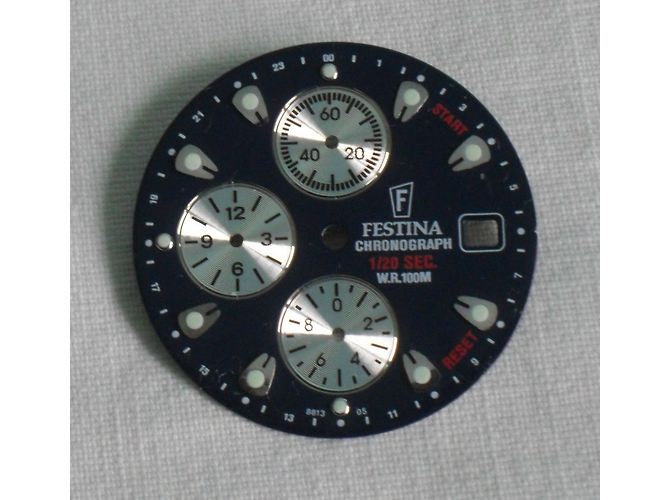 Autre Marque Relógio Festina Chronograph 3711 Prata e Azul - vista 3