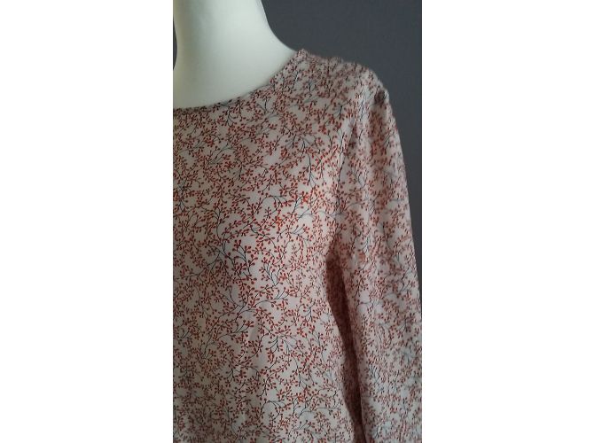 Tara Jarmon Seidenbluse Rosa Orange Creme Pink - Ansicht 4