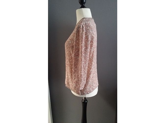 Tara Jarmon Seidenbluse Rosa Orange Creme Pink - Ansicht 5