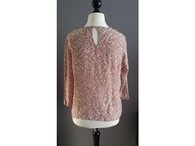 Tara Jarmon Seidenbluse Rosa Orange Creme Pink - Ansicht 6