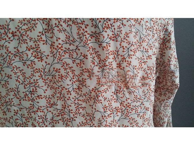 Tara Jarmon Seidenbluse Rosa Orange Creme Pink - Ansicht 7