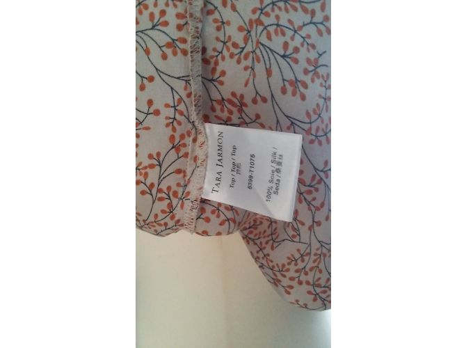 Tara Jarmon Seidenbluse Rosa Orange Creme Pink - Ansicht 9
