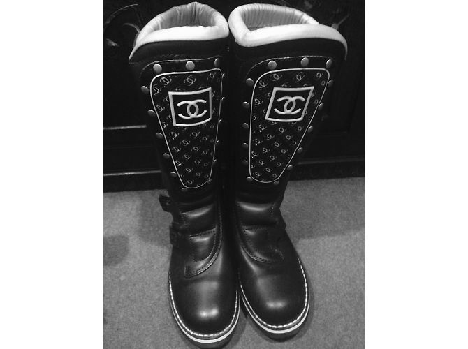 Chanel Botas de moto tamaño 39 Negro - vista 10