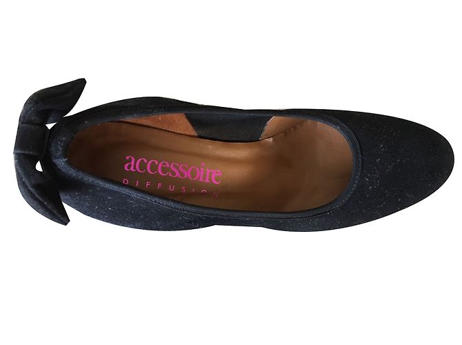 Autre Marque Schwarze Absatzschuhe aus Hirschleder 8,5 cm Größe 38 - Ansicht 2