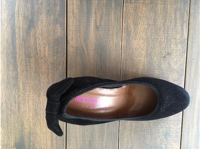 Autre Marque Schwarze Absatzschuhe aus Hirschleder 8,5 cm Größe 38 - Ansicht 5