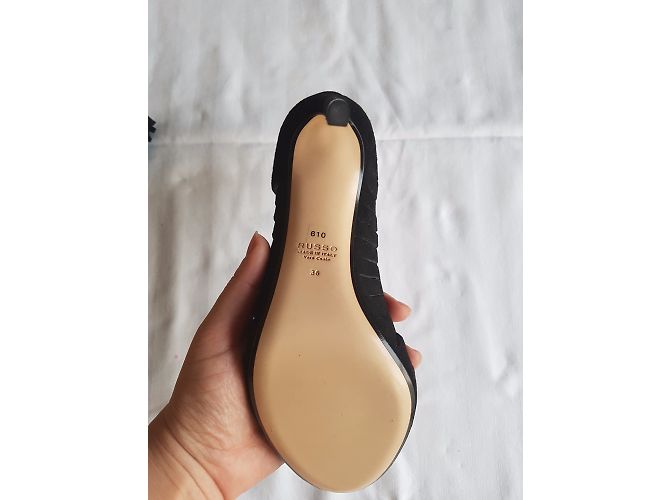 Autre Marque Décolleté in camoscio nero 10,5 cm - vista 7