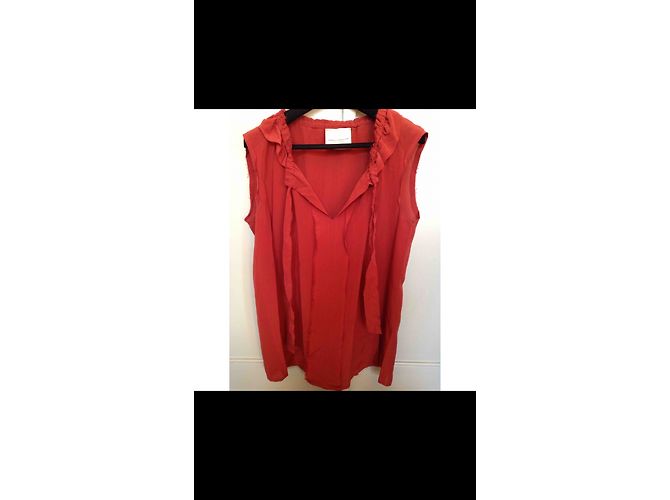Top de crepé de seda rojo Erika Cavallini Roja - vista 4