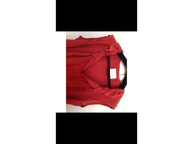 Top de crepé de seda rojo Erika Cavallini Roja - vista 5