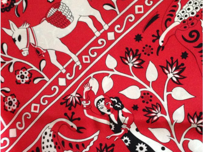 Hermès Cachecol Vermelho - vista 5