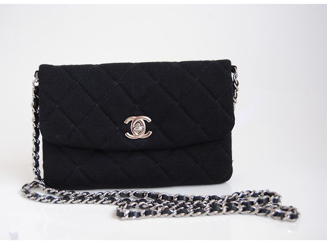 Timeless flap mini chanel bag Black - view 6