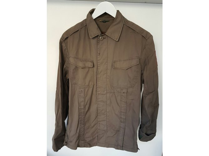 Autre Marque Camicia V9sage kaki in cotone Cachi - vista 3