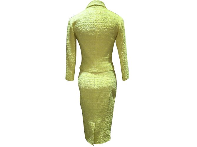CHANEL TWEED LESAGE JACKET & ROCK SUIT Größe 36 Gelb - Ansicht 2