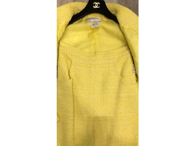 CHANEL TWEED LESAGE JACKET & ROCK SUIT Größe 36 Gelb - Ansicht 6