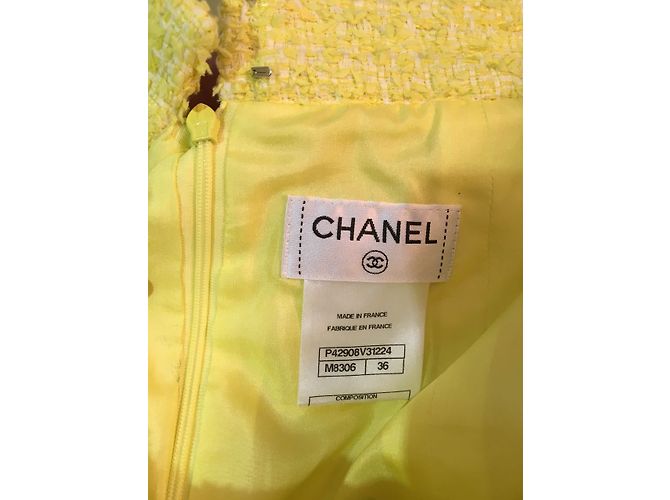 CHANEL TWEED LESAGE JACKET & ROCK SUIT Größe 36 Gelb - Ansicht 7