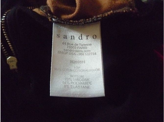 Sandro Vestido corto de algodón con mangas pequeñas.. Multicolor - vista 7