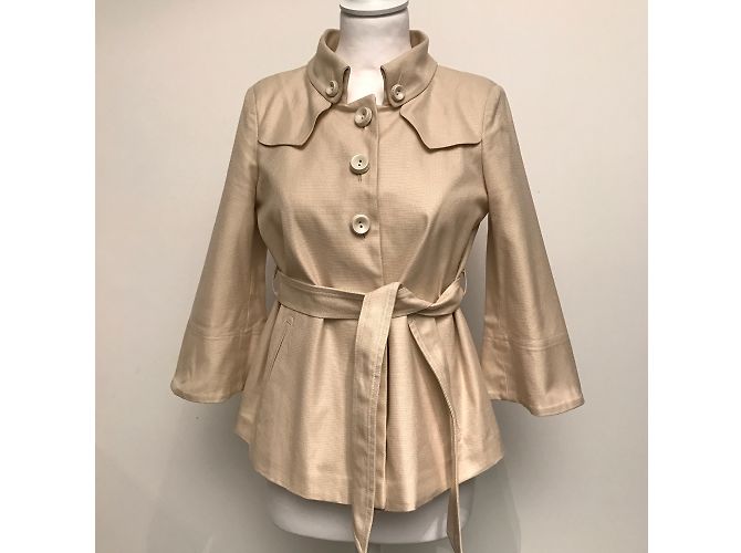 Gabardina Pinko de algodón beige - vista 3