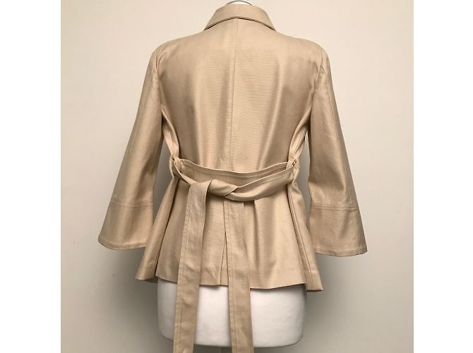Gabardina Pinko de algodón beige - vista 6