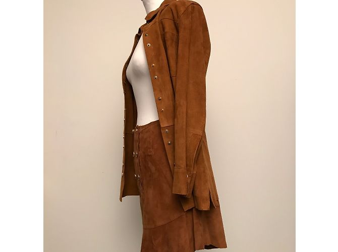 Pinko Wildlederrock in Cognac - Ansicht 4