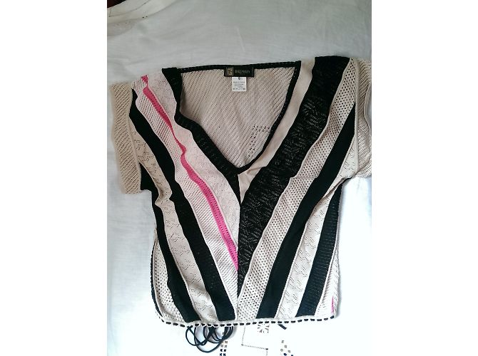 Top Balmain Glam Rock con Estampados Cuello V Algodón Viscosa S Multicolor - vista 3