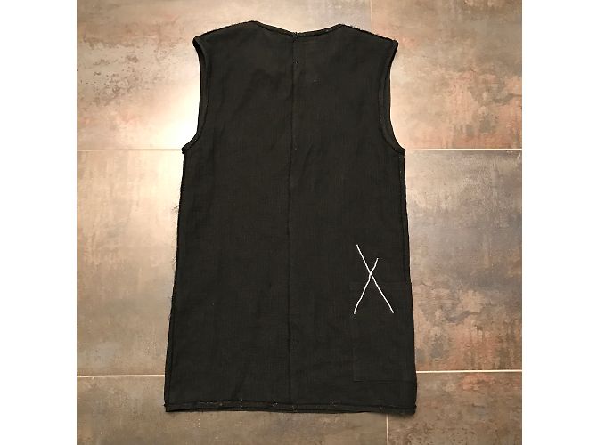 Minivestido negro Filles à Papa de algodón con piedras Swarovski - vista 7