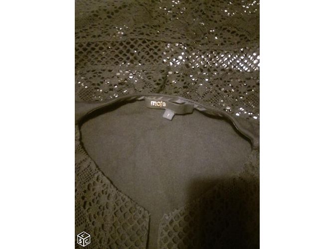 Vestido Maje Raisin Negro de Encaje - vista 3