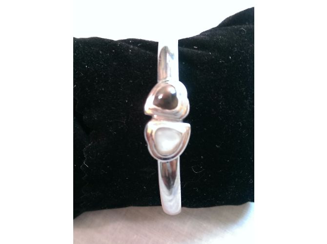 Bracciale Rigido Saint Laurent in Argento con Cuori - vista 4