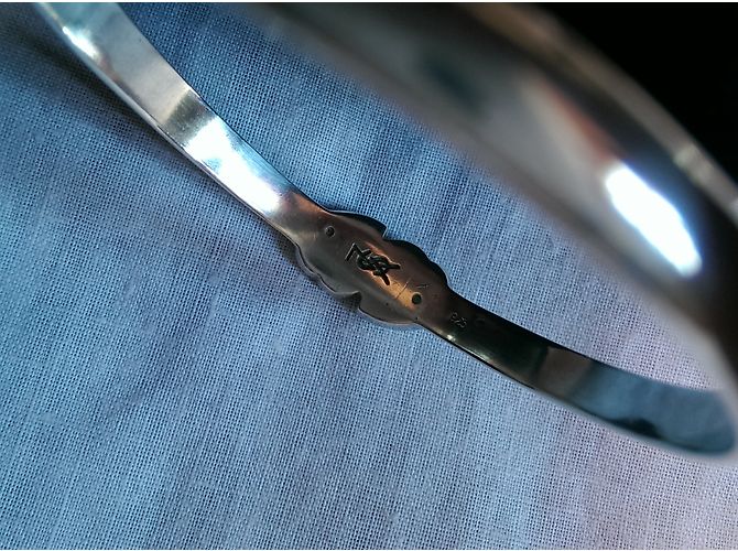 Bracciale Rigido Saint Laurent in Argento con Cuori - vista 5