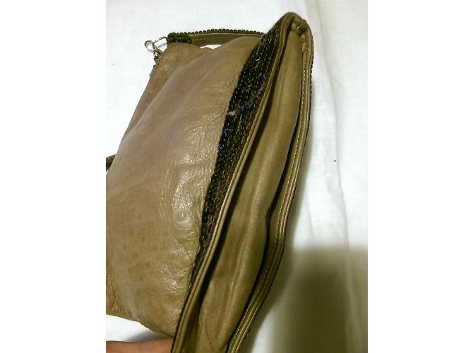 Pochette Vanessa Bruno in pelle marrone - vista 4