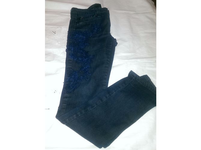 Jeans Just Cavalli bordados azules - vista 3