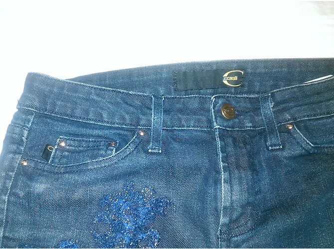 Jeans Just Cavalli bordados azules - vista 5