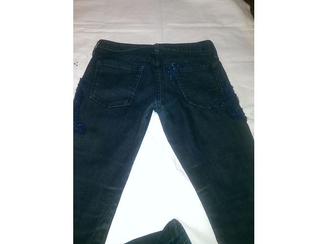 Jeans Just Cavalli bordados azules - vista 6