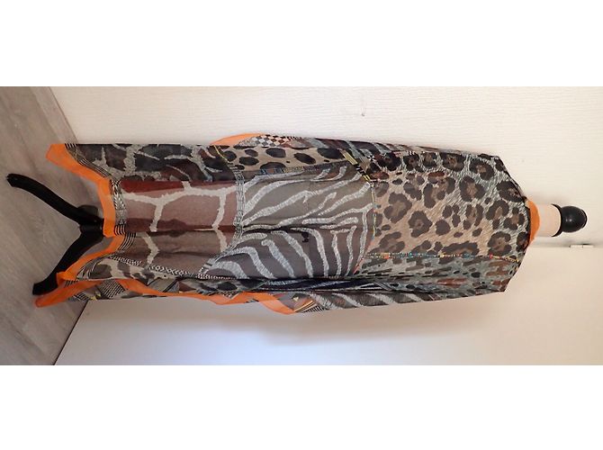 Hermès Lenços Marrom Estampa de leopardo Estampa de zebra - vista 14