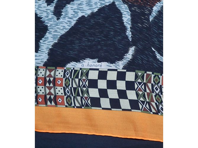 Hermès Lenços Marrom Estampa de leopardo Estampa de zebra - vista 18