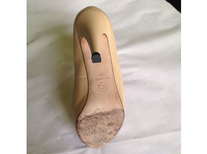 Chanel Leder Pumps Beige 38 - Ansicht 7