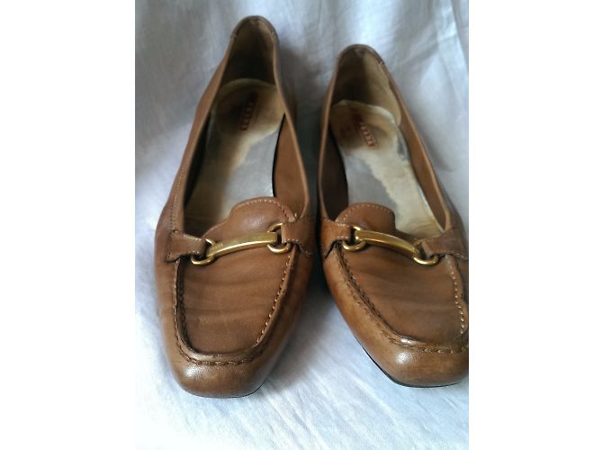Prada Moccassin Pumps aus Leder Caramel Karamell - Ansicht 4