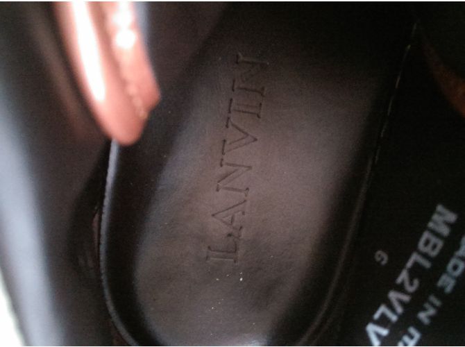 Sneaker Lanvin in pelle beige - vista 5