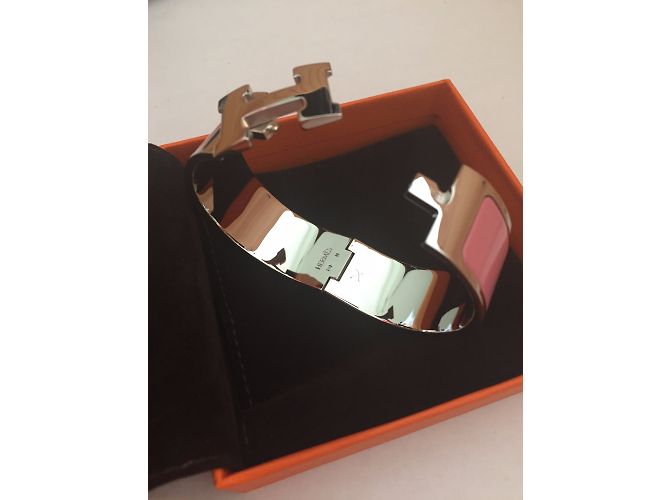 Hermès Pulsera Clic Clac H Plata Rosa - vista 6