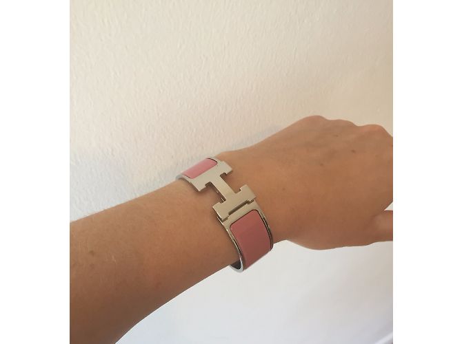 Hermès Pulsera Clic Clac H Plata Rosa - vista 7