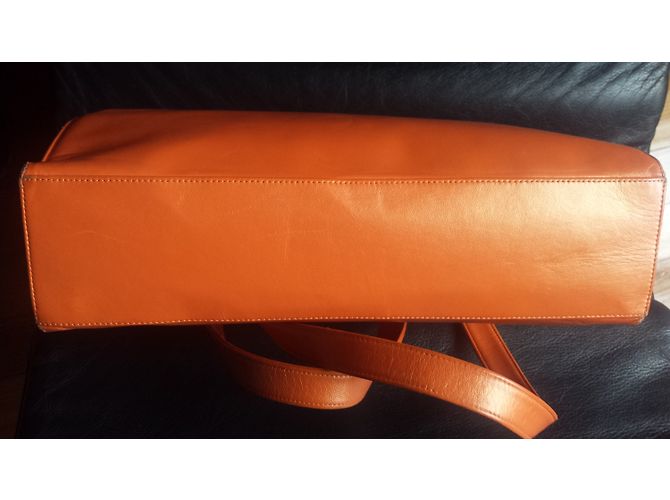 Borsa a mano Charles Jourdan in pelle arancione - vista 3