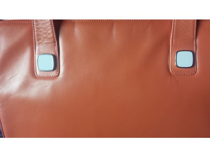 Borsa a mano Charles Jourdan in pelle arancione - vista 4