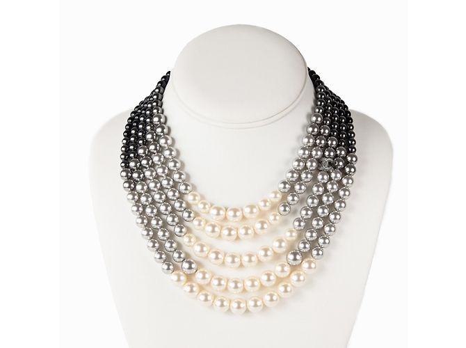Collier De Perles Dégradé Années 1950 - Fermeture En Or, Longueur 54 Cm, Bon état Vintage