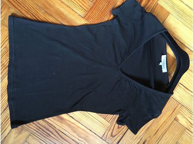 Camiseta Sportmax negra de algodón con cuello en V Negro - vista 6