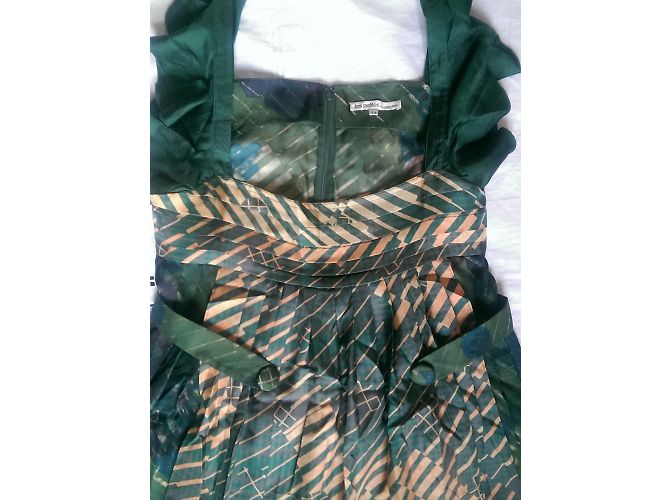 Vestito Les Petites in seta multicolore senza maniche Verde - vista 5
