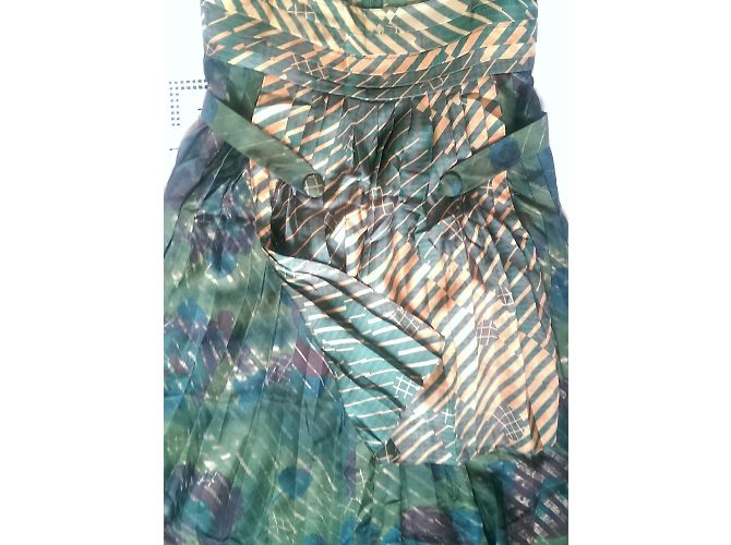 Vestito Les Petites in seta multicolore senza maniche Verde - vista 6