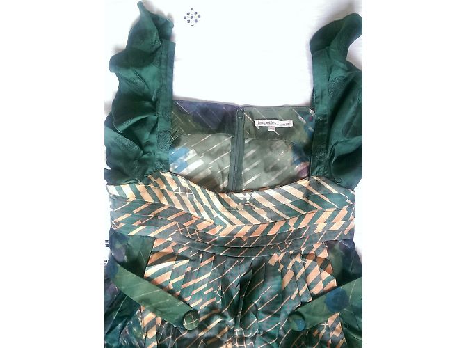 Vestito Les Petites in seta multicolore senza maniche Verde - vista 7