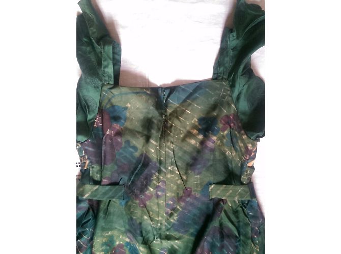Vestito Les Petites in seta multicolore senza maniche Verde - vista 8