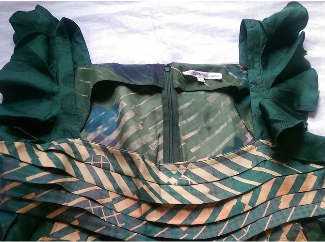 Vestito Les Petites in seta multicolore senza maniche Verde - vista 9