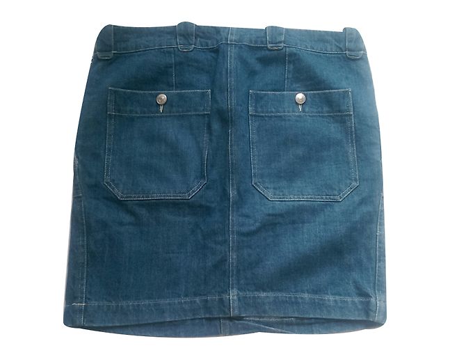 Isabel Marant Minifalda de Mezclilla Azul de Algodón - vista 2