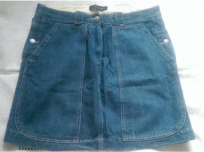 Isabel Marant Minifalda de Mezclilla Azul de Algodón - vista 3