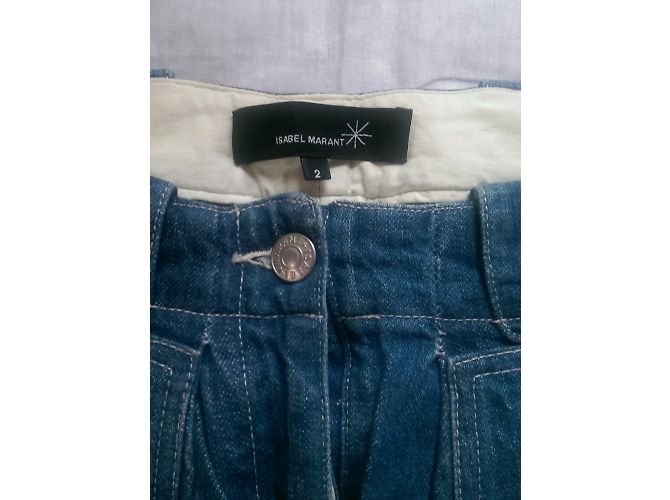 Isabel Marant Minifalda de Mezclilla Azul de Algodón - vista 5